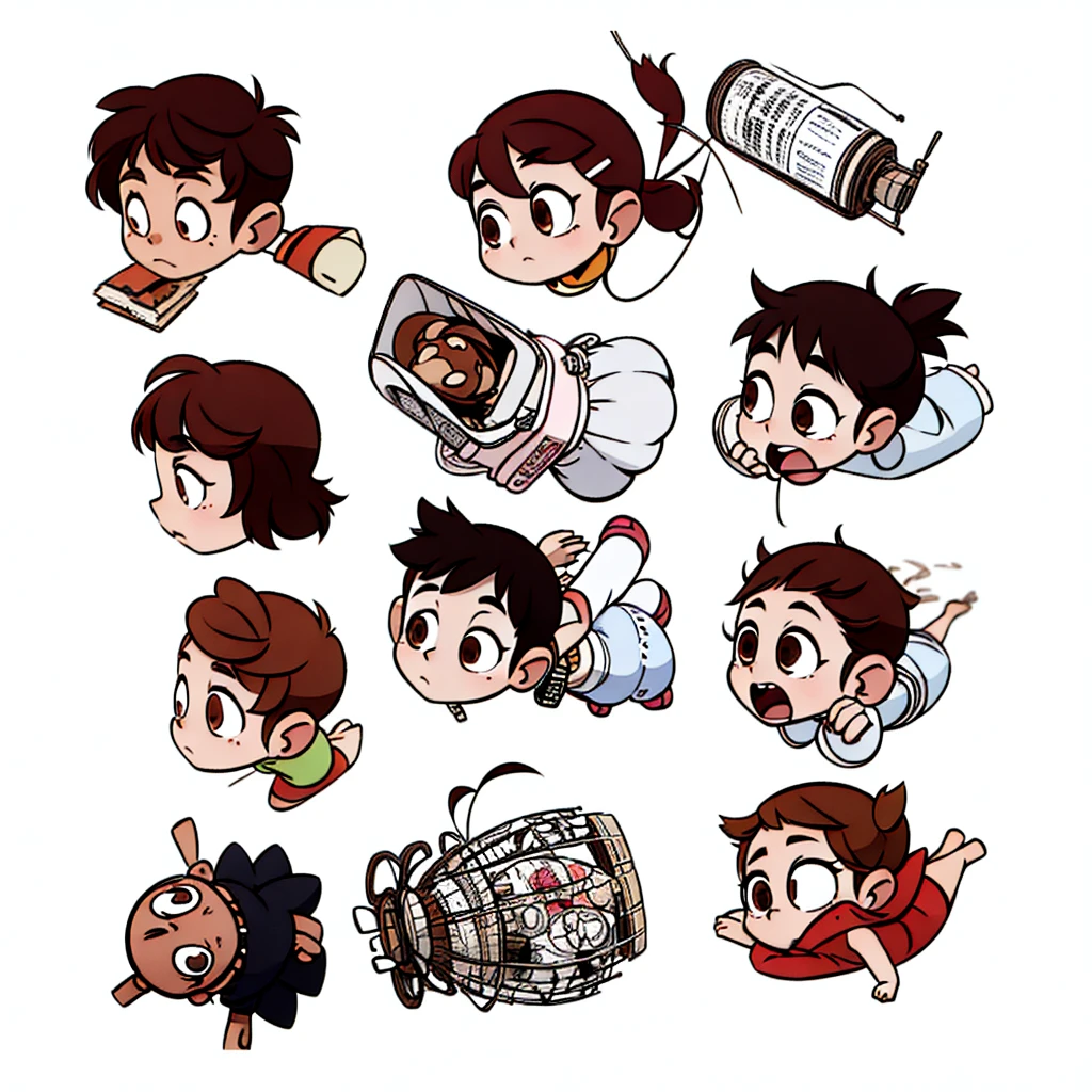 Brown hair tucked into a ponytail, brown eyes, blank look, fair skin, black T-shirt and bike shortsgacha, full body