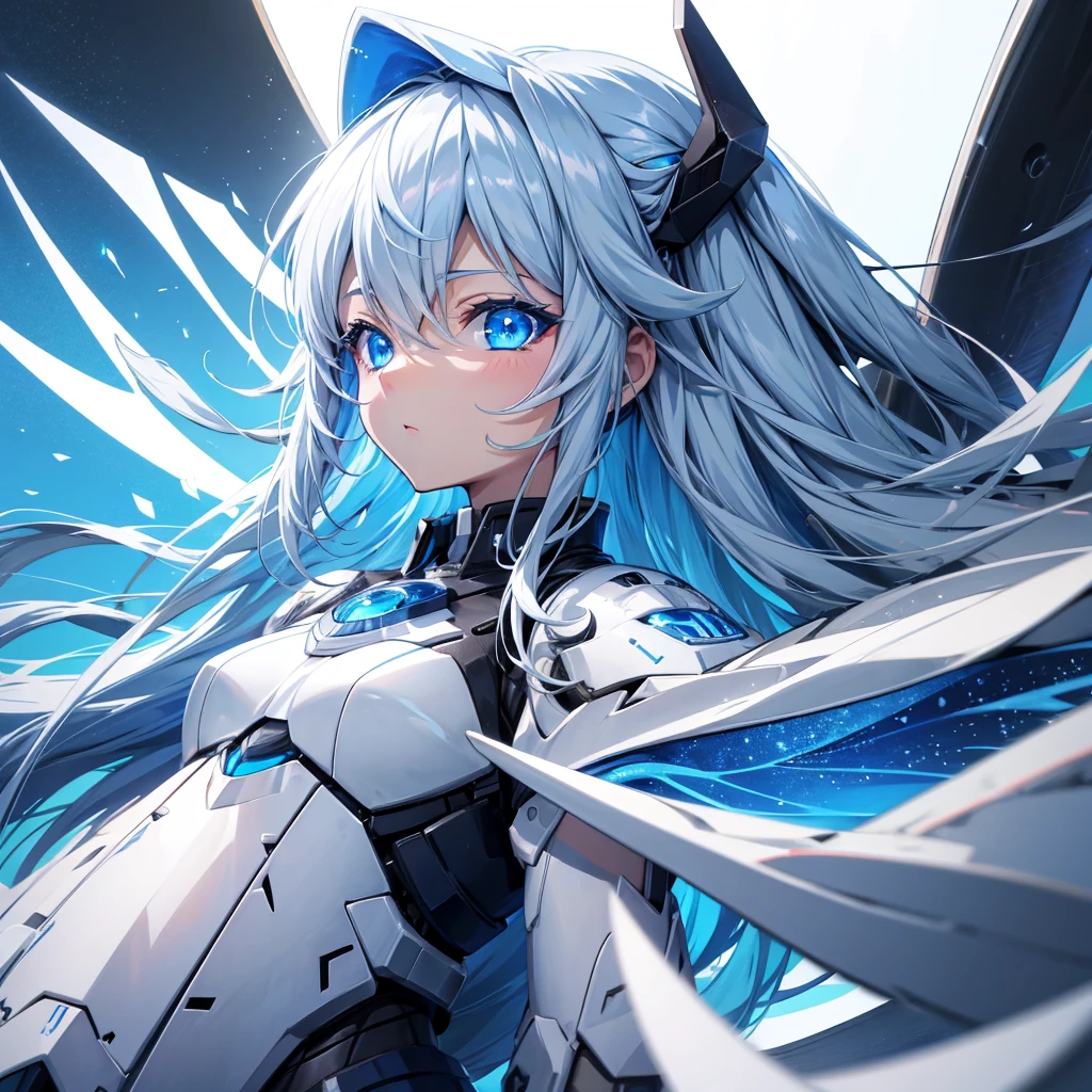Aanime girl sky blue eyes hiar wihate the 4k wallpaper (HDeyes)