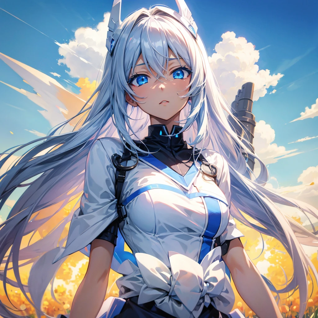 Aanime girl sky blue eyes hiar wihate the 4k wallpaper (HDeyes)