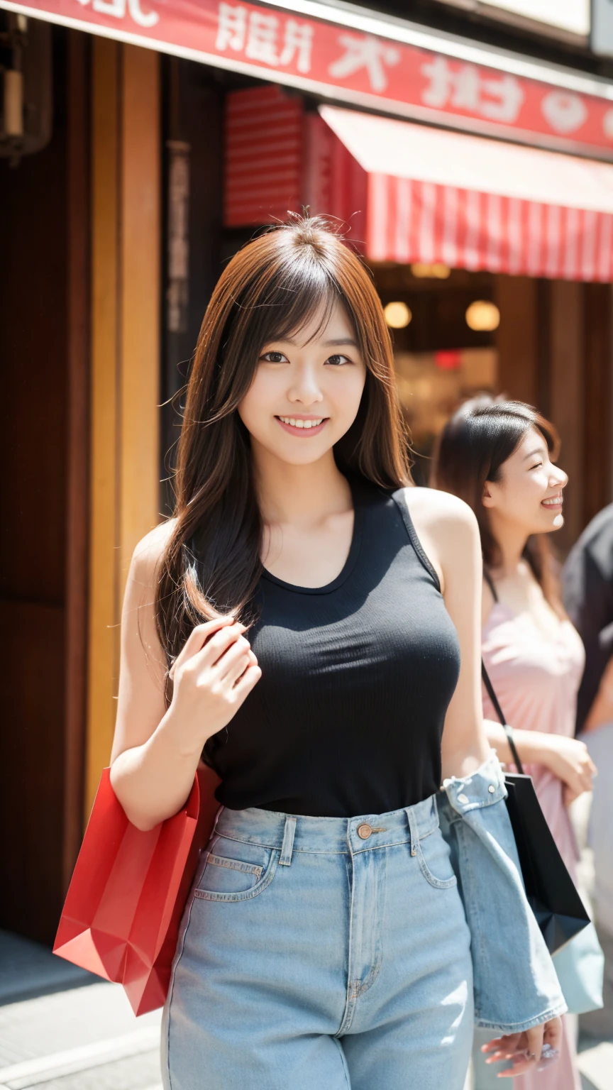 Beautiful woman、Tokyo、Date、Going out、shopping、Stylish、photograph、smile、real、Realistic、Japanese