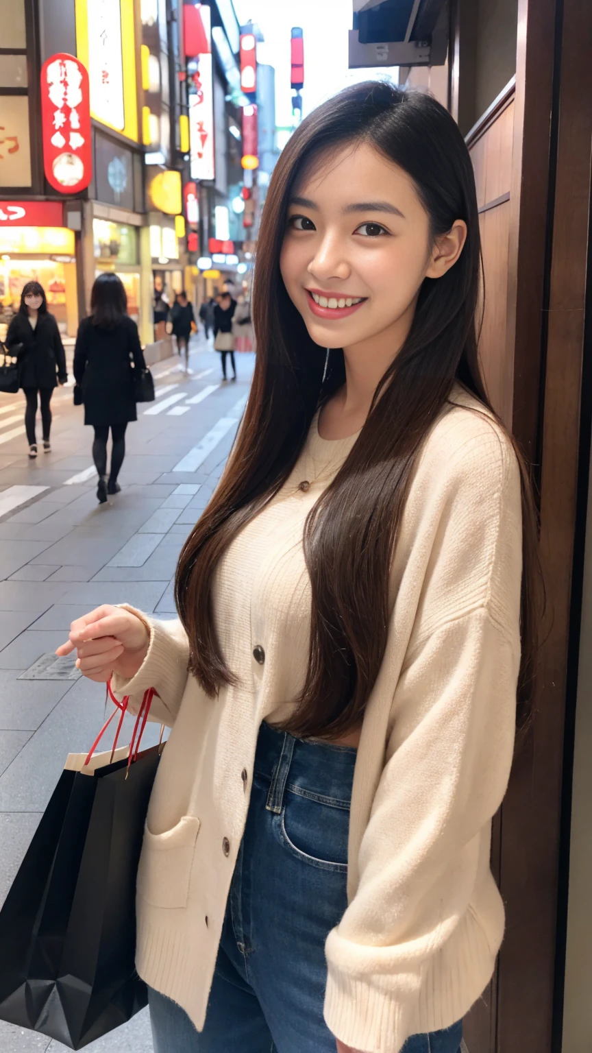 Beautiful woman、Tokyo、Date、Going out、shopping、Stylish、photograph、smile、real、Realistic、Japanese