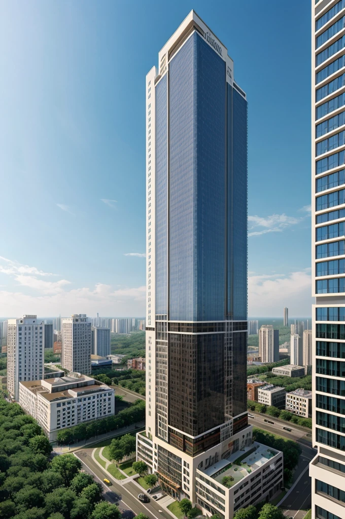 Make high rise hotel building modrern image