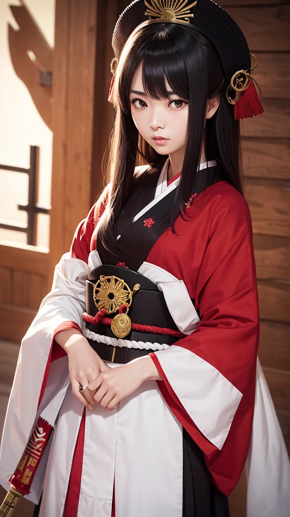 Unify your mind、A girl version of Shogun Oda Nobunaga waiting to march out to battle