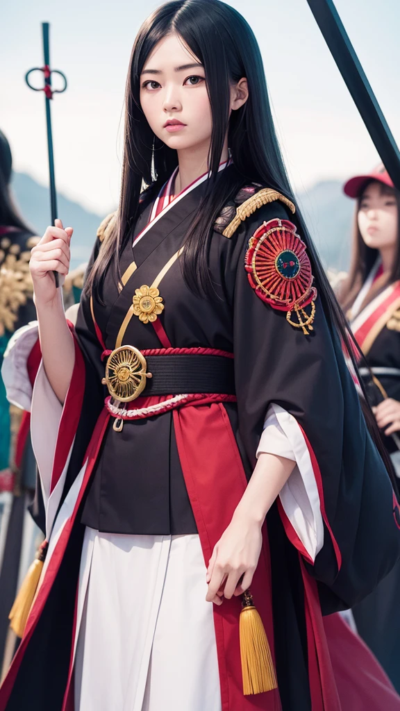 Unify your mind、A girl version of Shogun Oda Nobunaga waiting to march out to battle