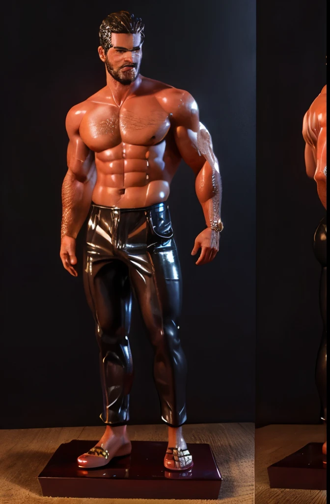 wax figure，wax figure，wax figure，wax figure，wax figure，full body,mannequin,muscular,male,best quality,mature,stubble,sideburns,rugged