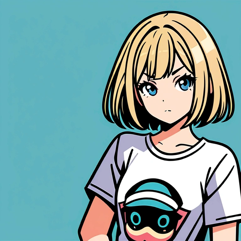 Masterpiece, best quality, detailed, vector art, vector design, t-shirt template, t-shirt design, t-shirt print, for girls, 2d flat illustration, no background