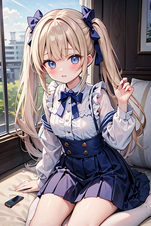 Blonde with blue eyes、ta、Small breasts、Twin tails、Girl Brat,Alice in wondarland,japan,Osaka,Tsutenkaku Tower,New World,
