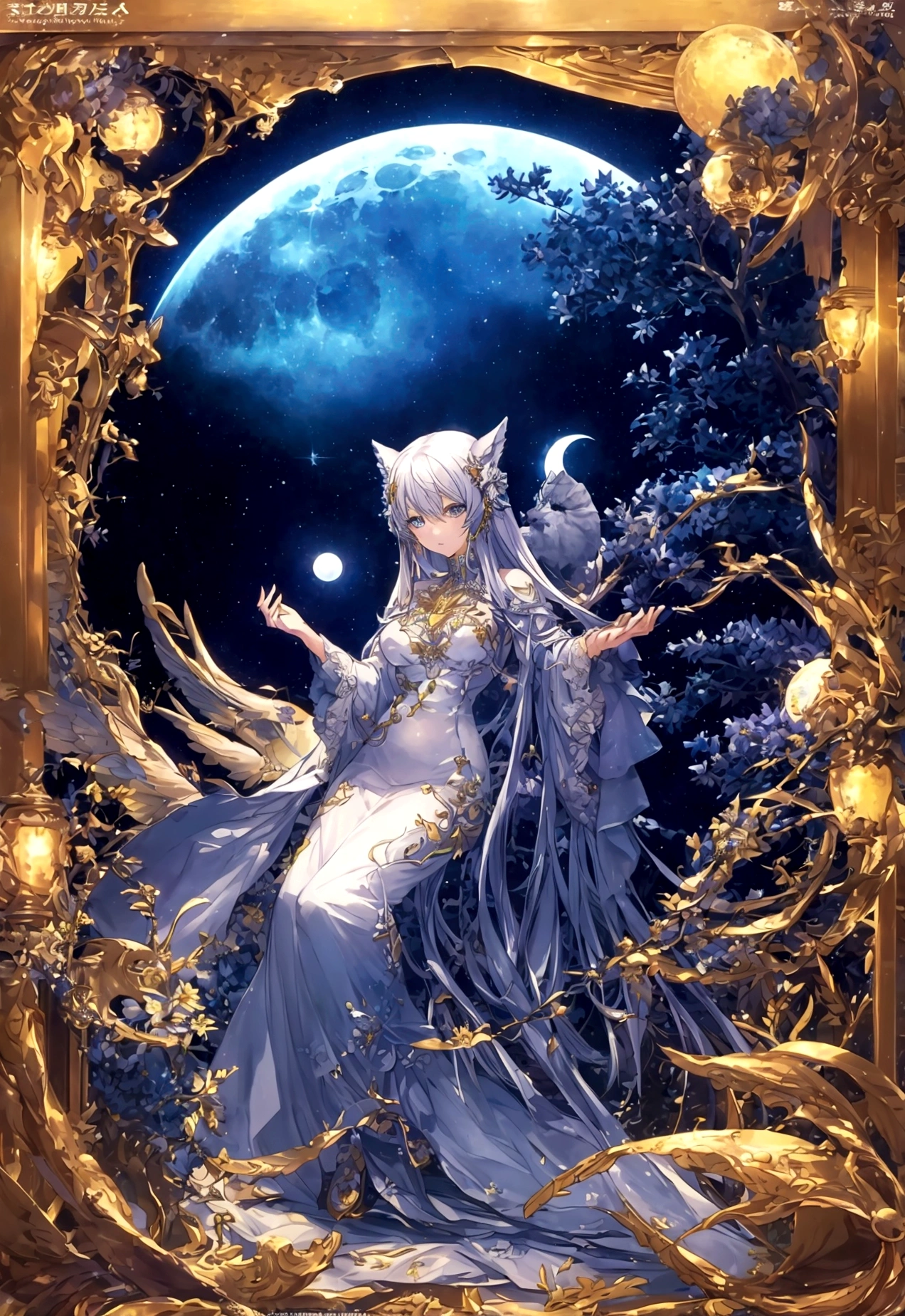 world Tree、moonlight、Moonlit Night、Fantasy、mysteriouasterpiece、Perfect Art、Award-winning works