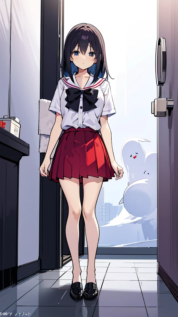 evening、toilet、Ms. Hanako、ghost、Red Skirt