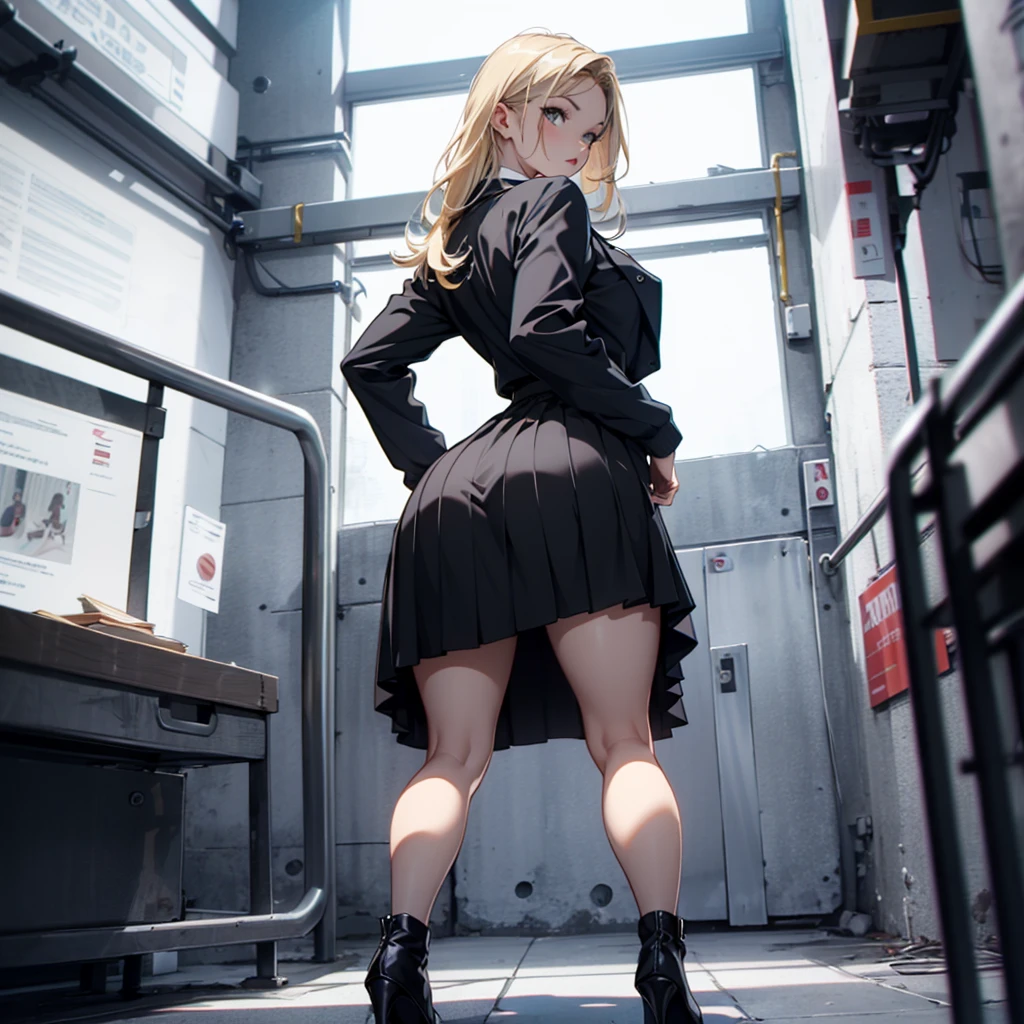 Big ass,skirt,heels,tall,blonde