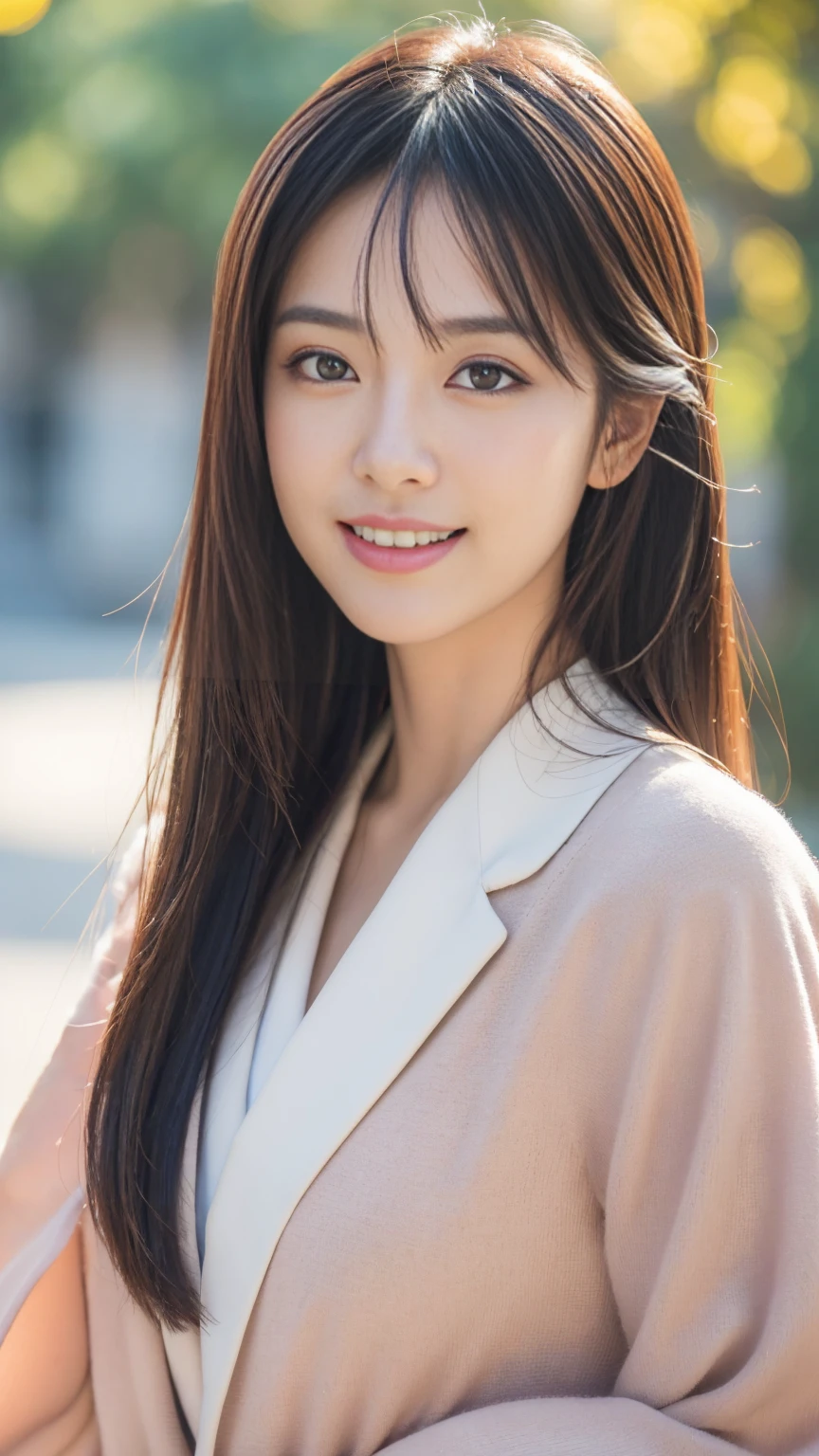 a beautiful japanese woman in tokyo, smiling, dressed fashionably, photorealistic, realistic, (best quality,8k,highres,masterpiece:1.2),ultra-detailed,(realistic,photorealistic,photo-realistic:1.37),beautiful detailed eyes,beautiful detailed lips,extremely detailed eyes and face,longeyelashes,1girl,portrait,natural lighting,vivid colors,cinematic