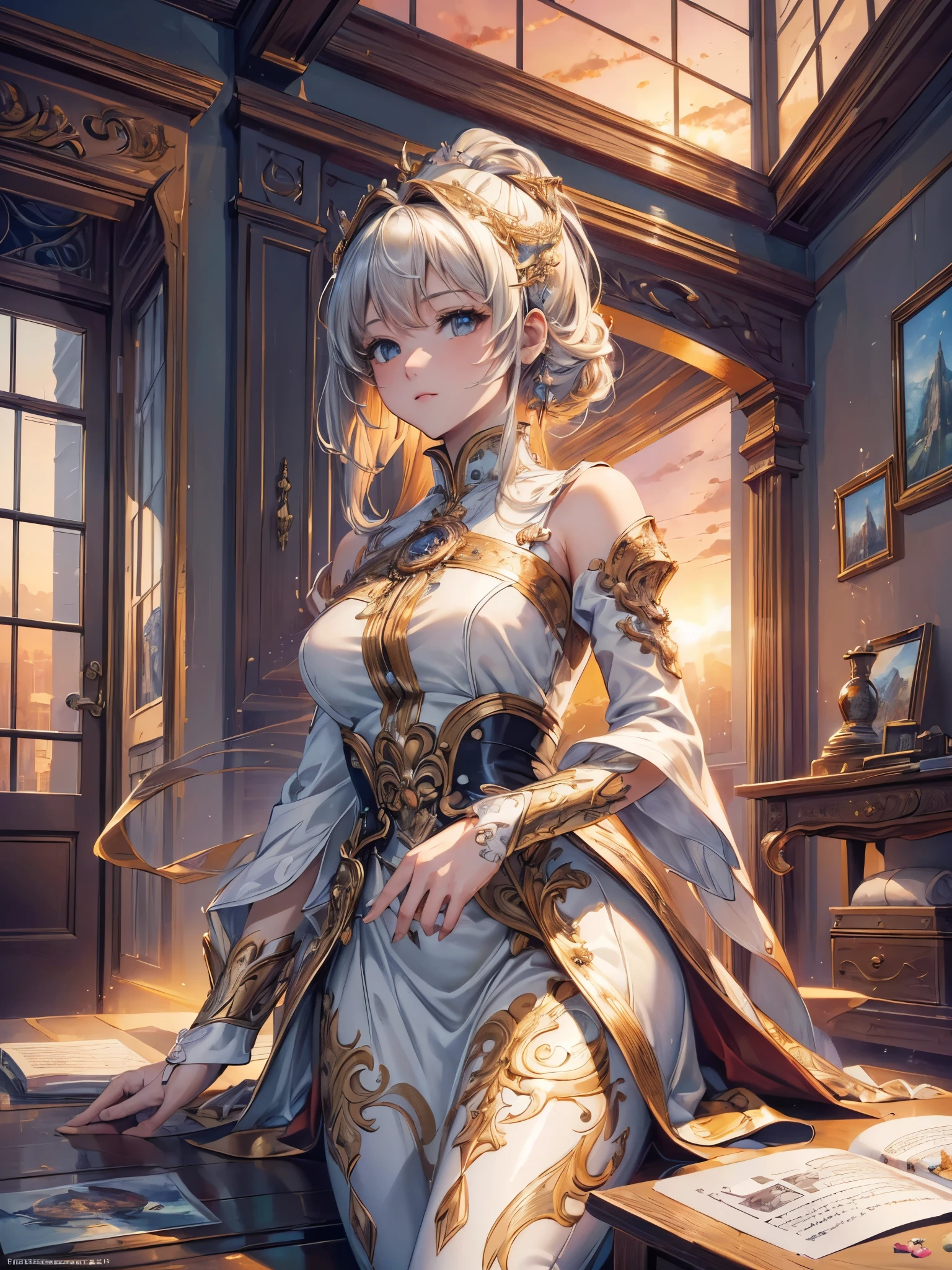 ((Highest quality)),(Ultra-high resolution),(Ultra-detailed new),(Detailed Description),((The best CG)),(masterpiece),Highly detailed art,A wonderful new art form,(Art with precise details:1.5), Sunrise sky:1.5, Bright Morning Star:1.6, 