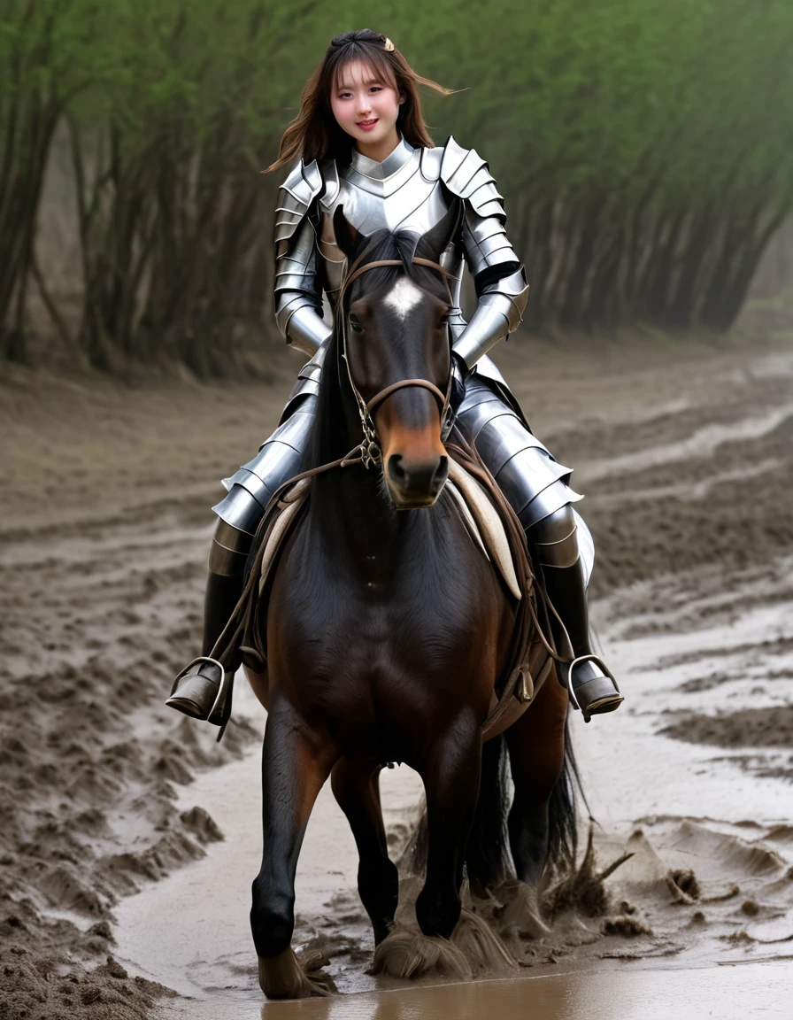 (((masterpiece))),(((Highest quality))),((Tabletop:1.4, Highest quality)), (Realな写真:1.4), 
((1 muddy girl knight)),rodeo,Desperate,Don't make eye contact,round face,
(超High resolution:1.2),, wonderful, Very detailed CG Unity 8k wallpaper, Very detailed, High resolution,draft horse ridden by japanese cute girl,tight,muddy place,Beauty,The horse neighs,Tragic female knight in armor,Sink,In the mud,Plump,
Cold Light, Beautiful detailed girl, Droopy eyes,Very detailedな目と顔, Beautiful and exquisite nose, Beautiful and exquisite, prancing draft horse ridden by a girl can't move because horse and girl soak in the sticky muddy deep pitfall:10.0 , horse falls down ,looks pained ,Surprised face:2.0,Real,Anatomically correct