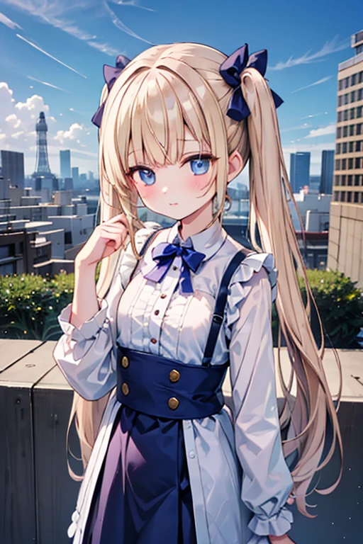 Blonde with blue eyes、Lolita、Small breasts、Twin tails、Girl Brat,Alice in wondarland,japan,Osaka,Tsutenkaku Tower,New World,Osaka Tower,