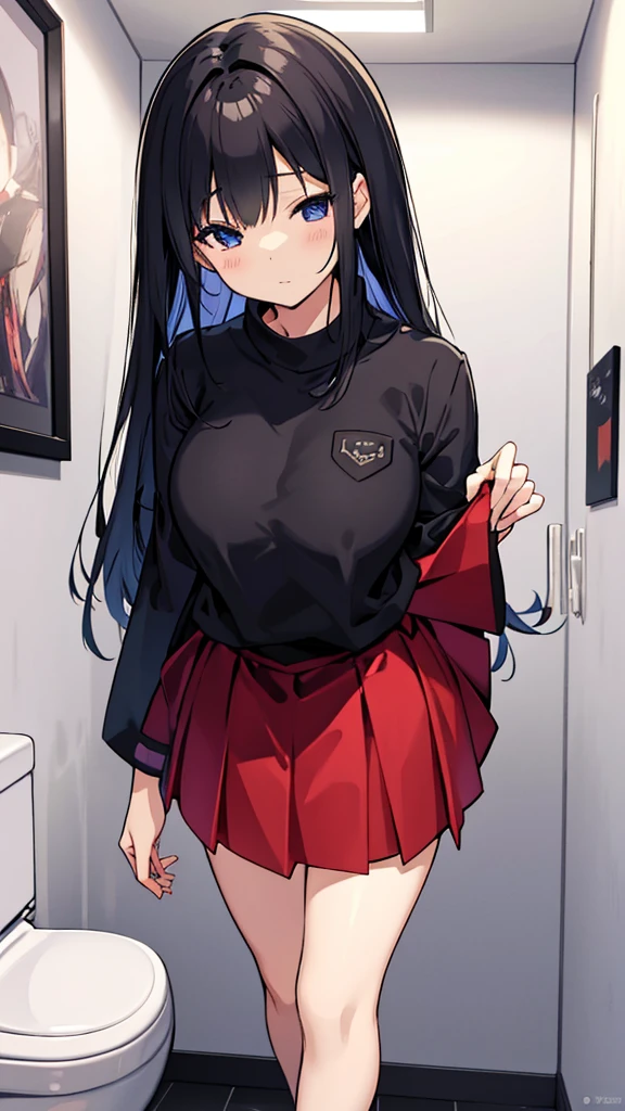 darkness、toilet、Ms. Hanako、Black Hair、Red Skirt、Young Girl