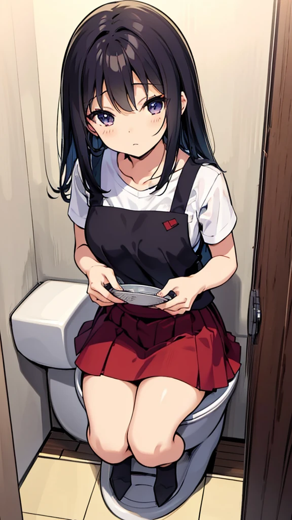 darkness、toilet、Ms. Hanako、Black Hair、Red Skirt、Young Girl