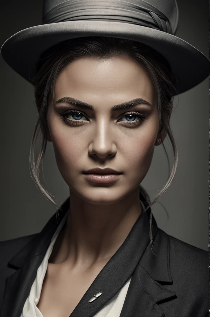 ((best quality)), ((masterpiece)), (detailed), perfect face, grey eye, art, mafia