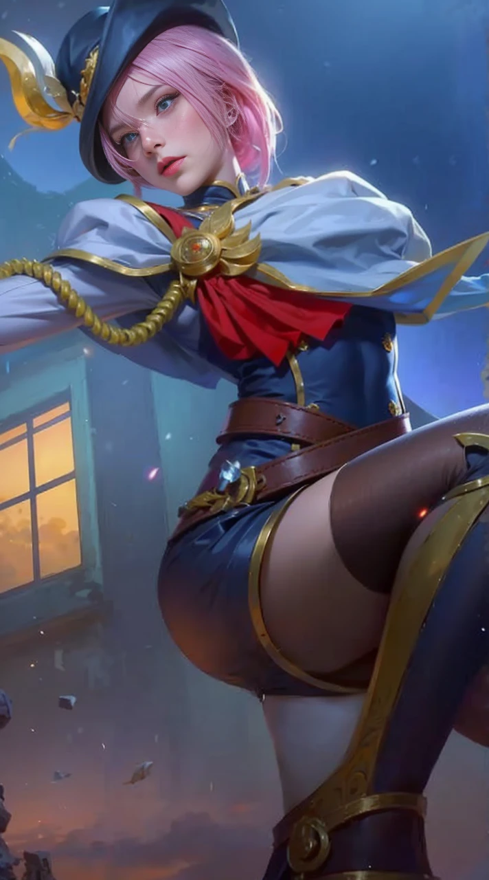 (Absurd, High Resolution, Super Detailed) 1 Girl, Clad in a Long Skirt and Long Sleeve, Radiates an Elegant and Richly Colored Baroque Aura, Embodying the Solitary and Mature Goddess Aries. Her Upper Body is Captured in an Unmatched High Detail, with each Line and Curve Finely Etched. Her Hair, Bravely Basking in the Sunset, Boasts a Capricious Texture, Sparking a Sense of Efficiency and the Enterprising Humanitarian Spirit. Her Fire Eyes, Rife with Brave and Determined Energy, Captivate the Viewer with