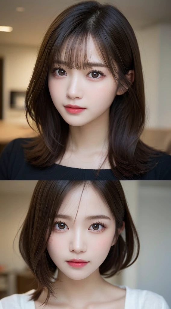 Tabletop, Highest quality, shape, Very detailed, finely, High resolution, 8K壁紙完璧なダイナミックな構shape, Beautiful and detailed, Medium Hair, Small breasts, smile、20-year-old girl、Midnight、くDetailed face、Perfect and beautiful face,Big eyes、RAW Photos、spread your arms and legs wide、Express your best feelings with your whole body、Beautiful and detailed、Small face、Beautiful Duplex、Slim face and figure、 (Get closer to the face, Make your face bigger, Face Focus:1.0), break, (masterpiece, Highest quality, Very detailed, Detailed face, 8K)、Actual Photos、Perfect and beautiful face、Blur the background