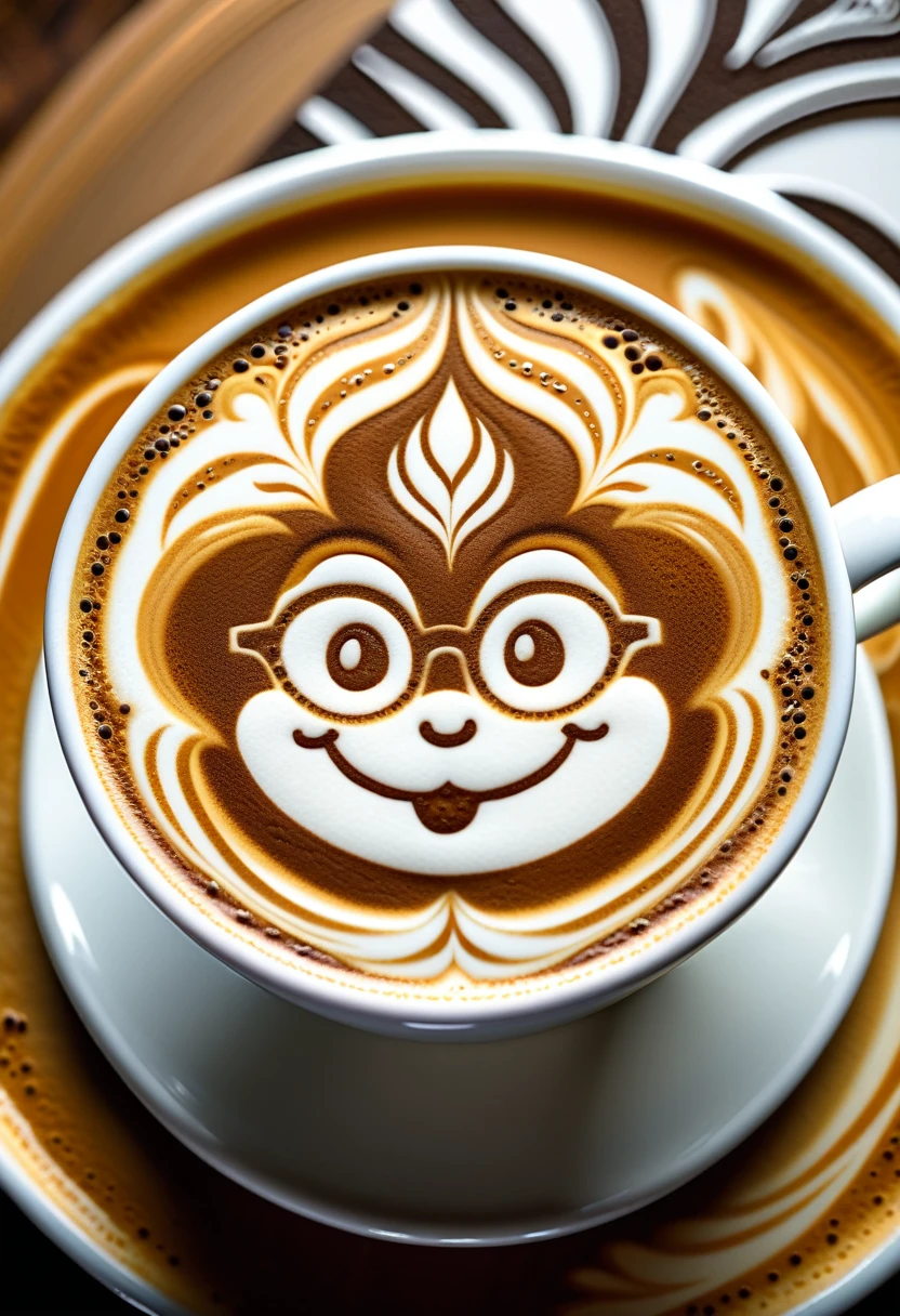 déja-vu, 8k, hyper detailed, latte art, cgs society winner