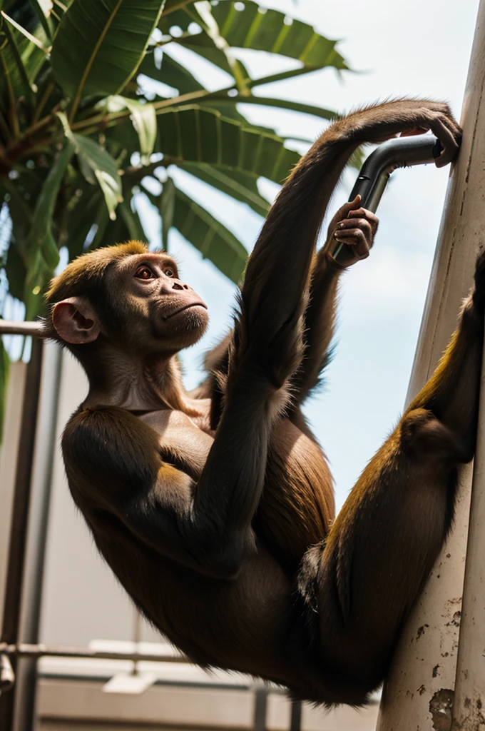Monkey on the cylinder