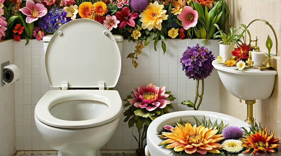 ais-flowery toilet in a ais-flowery bathroom 