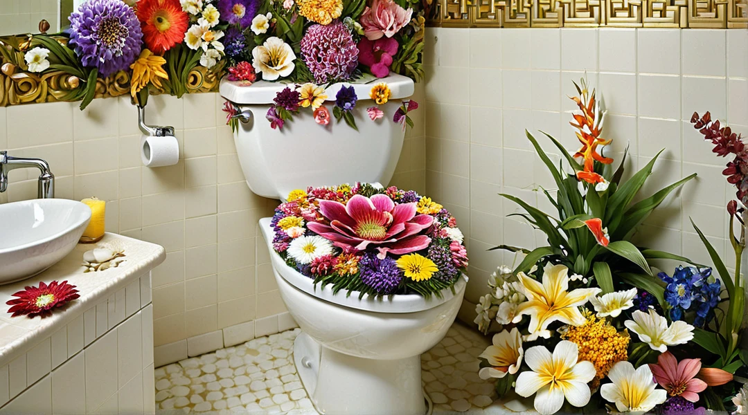 ais-flowery toilet in a ais-flowery bathroom 