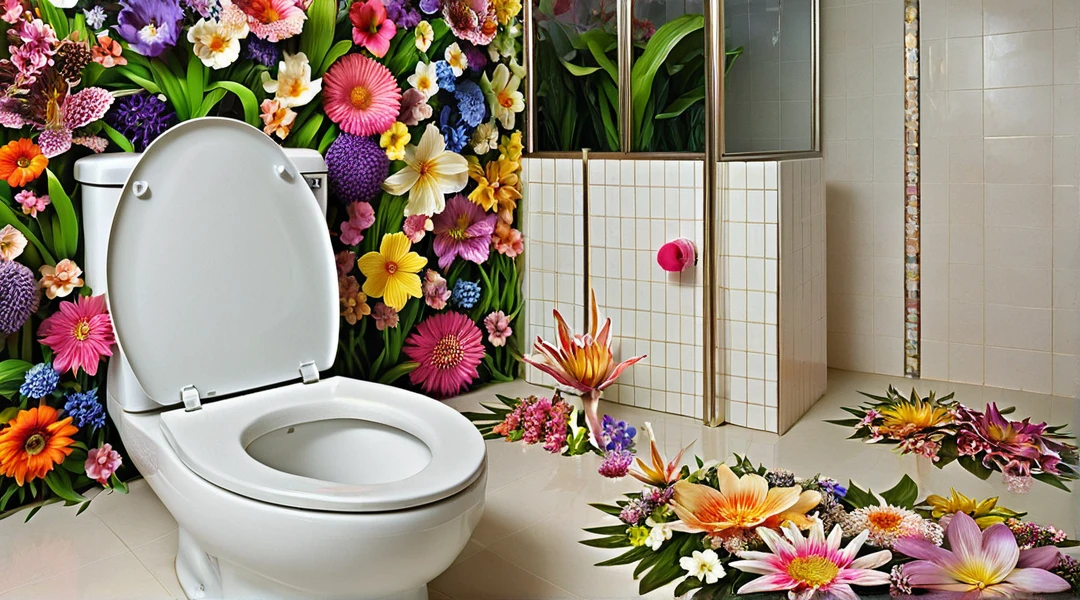 ais-flowery toilet in a ais-flowery bathroom 