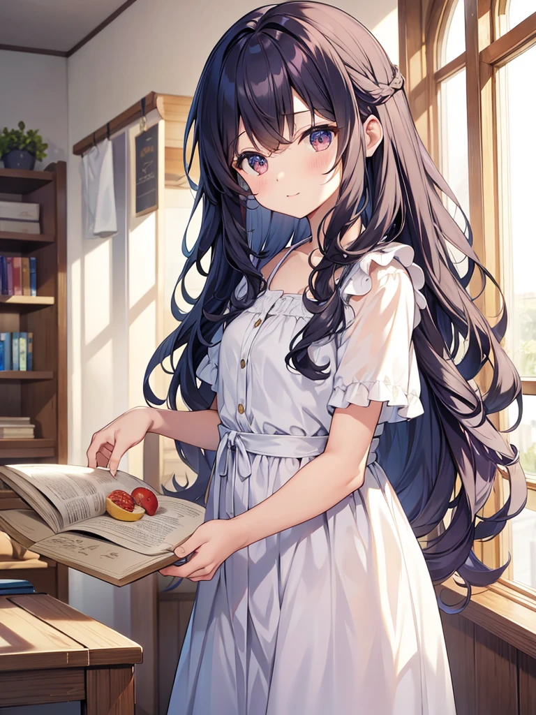 Curly hair、long hair