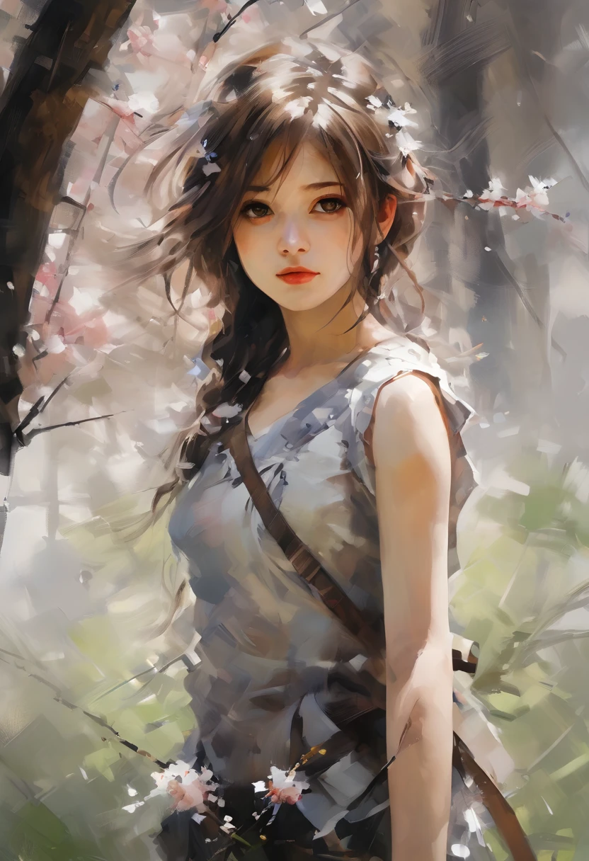 High quality 16K,ultra realistic, masterpiece of Japanese painting, watercolor, waist portrait, in wall tones, 1 girl, 25years,( обнажённая, toplles, Идеально красивое лицо, большие голубые глаза 1. 2, длинные ресницы, шикарные длинные волосы (белые1.1,( Dynamic wind hair)),маленький слегка вздернутый нос, блестящие пухлые губы (рот расслаблен и слегка приоткрыт)) / умывается, ручей, около сакура, (looking out, bending over a branch of cherry blossoms), dynamics of sakura petals (slight wind). /spring, солнце, morning, /Best quality ,16K,a high resolution, Masterpiece Photo, much detailed, Futurism, pureerosface_v1, shirtlift, 
