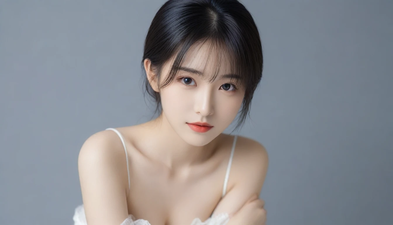 8K, Ultra-high resolution, Highest quality, masterpiece, Surreal, photograph, 1 Girl, (************:1.3), pretty girl, Cute face, Beautiful eyes in every detail, 細かくdetailedに,masterpiece,, One Girl:1.2, Japan Female Announcer, upper body,Young Wife,clear,clean,Formal wear,Full of sex appeal,Black Hair,Medium straight,Looking at the audience、beauty,Long neck、Laugh a little、Please close your mouth and laugh、(((Ideal body type))),A-cup small breasts :2,、Portraiture:2、Perfect Anatomy、鮮明なdetailed、detailed、Surreal、Light and shadow,Strong light