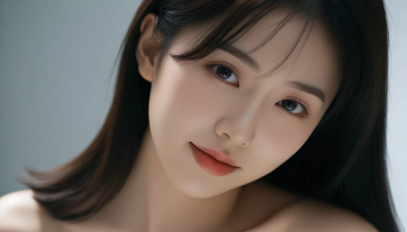 8K, Ultra-high resolution, Highest quality, masterpiece, Surreal, photograph, 1 Girl, (16 years old:1.3), pretty girl, Cute face, Beautiful eyes in every detail, 細かくdetailedに,masterpiece,, One Girl:1.2, Japan Female Announcer, upper body,Young Wife,clear,clean,Formal wear,Full of sex appeal,Black Hair,Medium straight,Looking at the audience、beauty,Long neck、Laugh a little、Please close your mouth and laugh、(((Ideal body type))),A-cup small breasts :2,、Portraiture:2、Perfect Anatomy、鮮明なdetailed、detailed、Surreal、Light and shadow,Strong light
