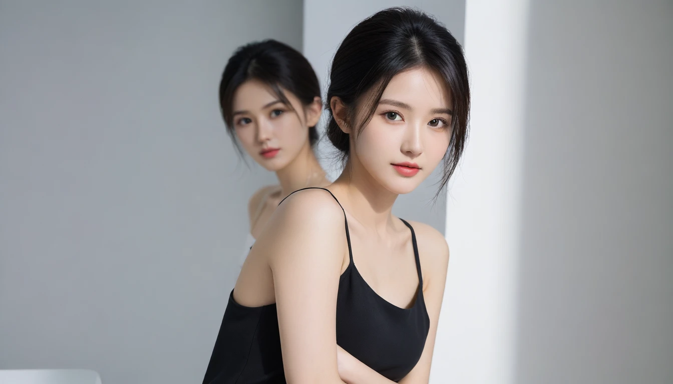 8K, Ultra-high resolution, Highest quality, masterpiece, Surreal, photograph, 1 Girl, (16 years old:1.3), pretty girl, Cute face, Beautiful eyes in every detail, 細かくdetailedに,masterpiece,, One Girl:1.2, Japan Female Announcer, upper body,Young Wife,clear,clean,Formal wear,Full of sex appeal,Black Hair,Medium straight,Looking at the audience、beauty,Long neck、Laugh a little、Please close your mouth and laugh、(((Ideal body type))),A-cup small breasts :2,、Portraiture:2、Perfect Anatomy、鮮明なdetailed、detailed、Surreal、Light and shadow,Strong light