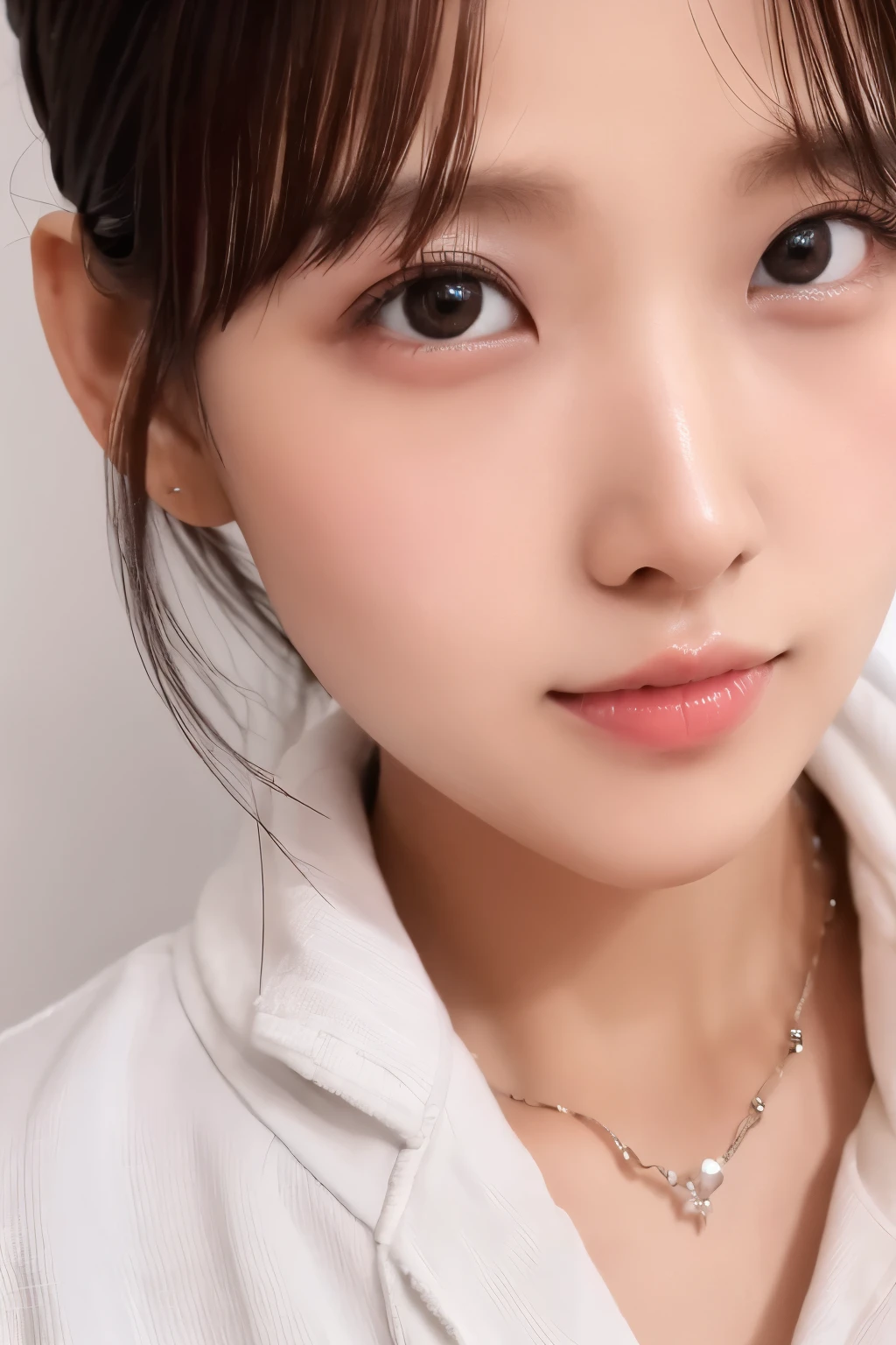 (highest quality, Tabletop, 8k, Best image quality, Award-winning works), (Face close-up:1.1), (Pure white background:1.2)