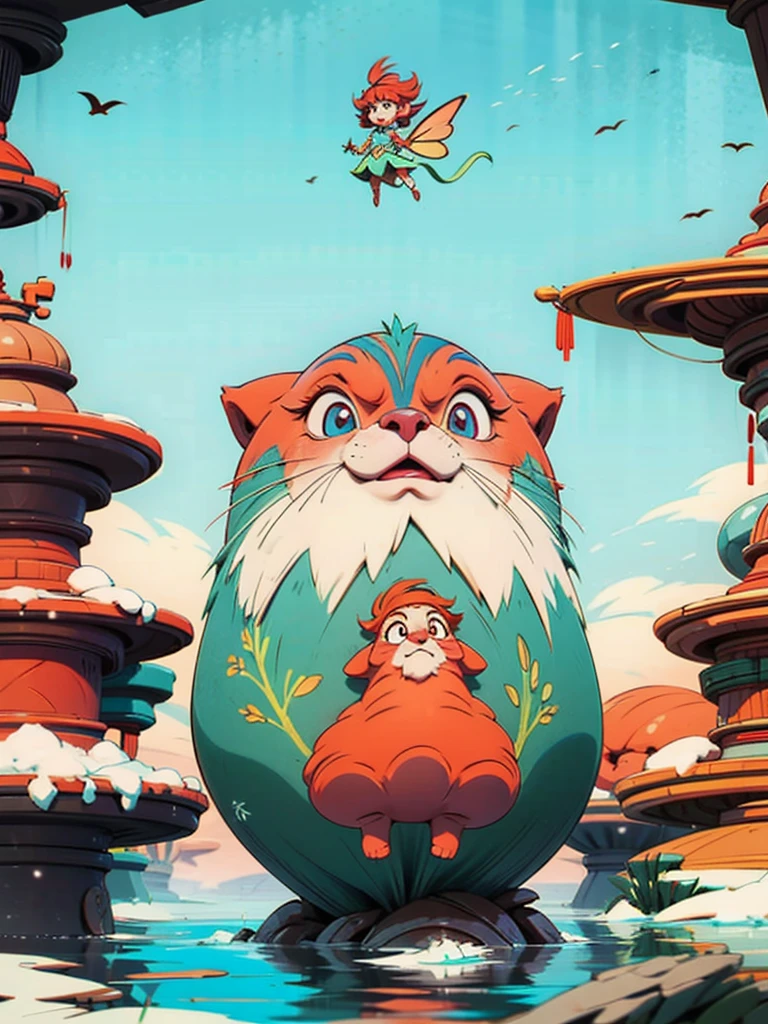 Imagine a world where the grandeur and enchanting magic of Hindu mythology come together., It is home to creatures that combine the delicacy of fairies with the charm of anthropomorphized animals.. This enchanting world reflects the beauty of China's ancient landscapes.