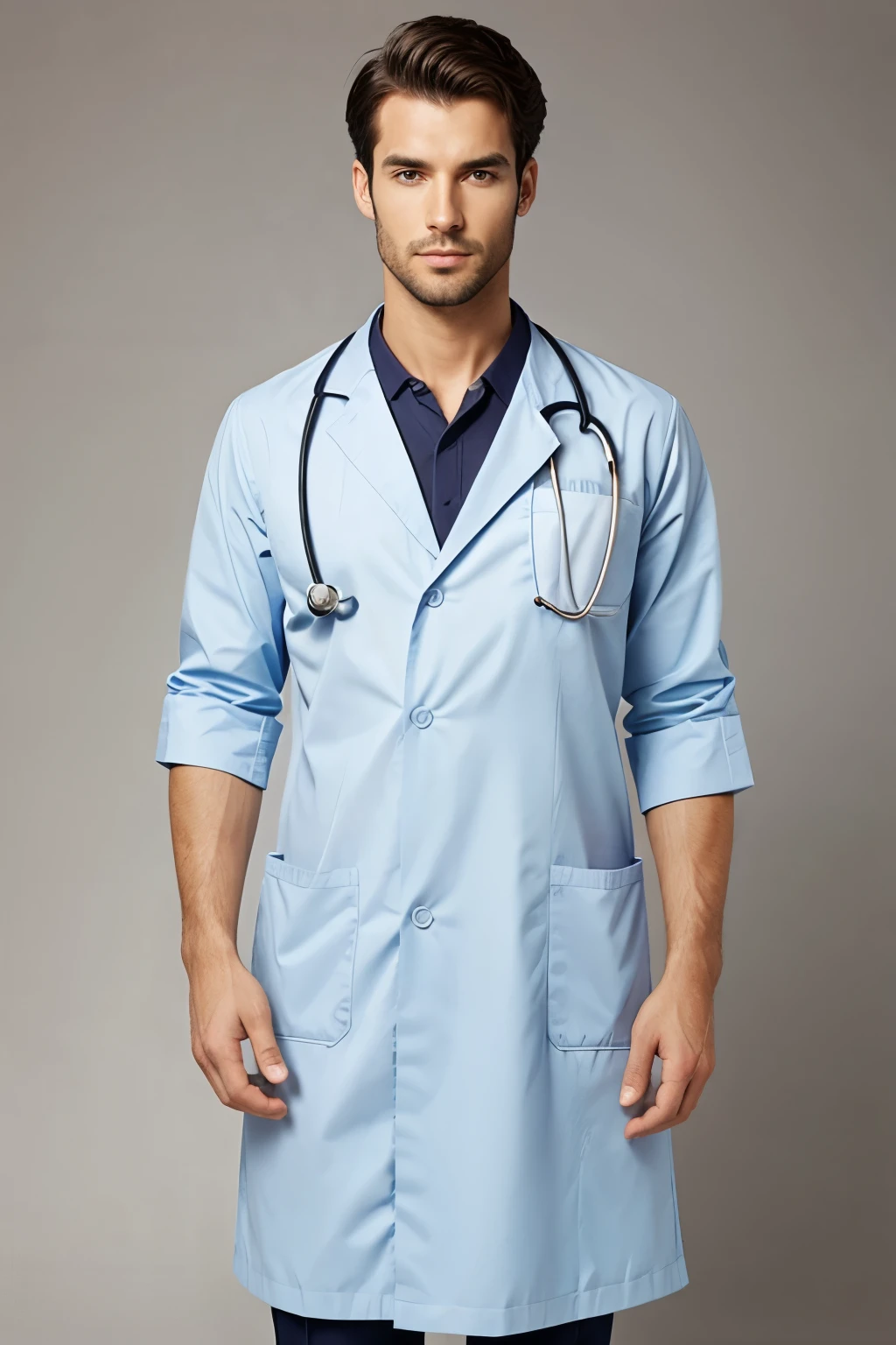 Man in a doctor dress