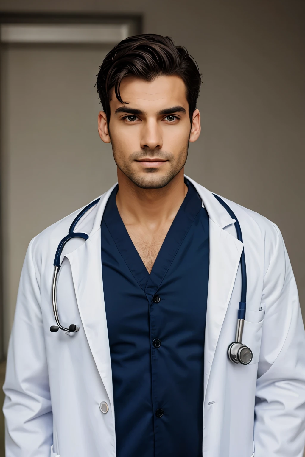 Man in a doctor dress