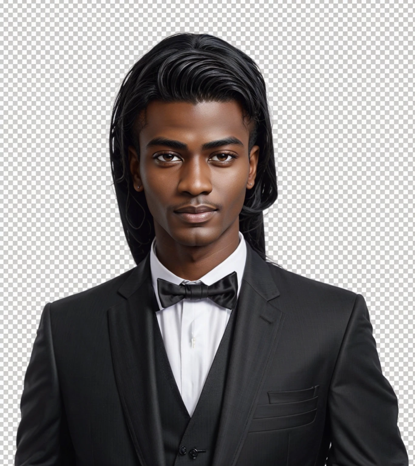 (Highest Resolution, clear_image), Highest quality, masterpiece, Very detailed, Black Hair, Dark Skin, Egyptian, Beauty, Both have, Formal suit,