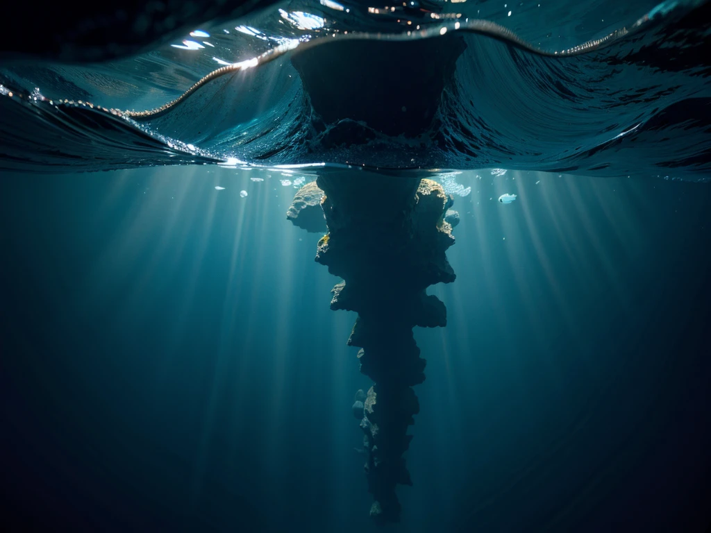 8K picture quality,Best quality,masterpiece,HD,Super rich detail,detailed,Underwater world various deep sea dark scenery