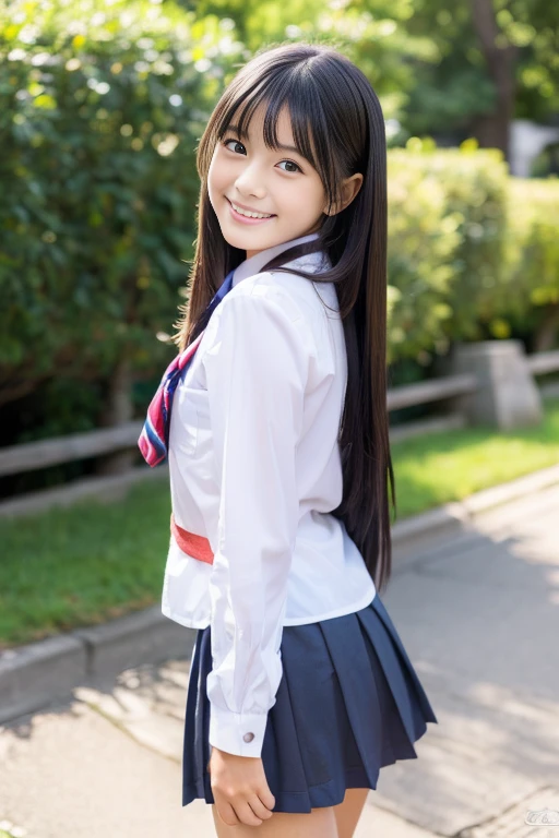 (((masterpiece))),  (Beautiful Japanese Girl, Classmate, Landscape and innocence，cute) ，Ultra-high resolution, Realistic, Ultra-detailed, 8K,Highest quality, Very detailed, Detailed Background,Slender,とてもBeautiful Japanese Girl, Detailed face:1.3), Full-body display，(Short ponytail，Black Hair :1.4), (Baby Face，cute系,Adorable 12 year old girl), (Perfect body:1.1),  (school uniform，mini skirt、Sweating、Small white panties), The best smile,非常にDetailed face、Beautiful thighs，Detailed lips、Detailed eyes、 gravure idol，Clear Skin，Crouching，Girl&#39;s Room