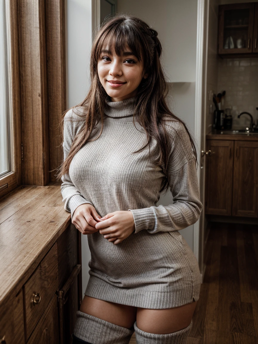 15:26:06
(masterpiece), RAW Photos, ((Very detailed)), high quality, 最high quality, charm, (One girl, alone), beautiful, Best lighting, Muscular, Mature Woman, Perfect body, View your viewers, Maternal, Shiny skin, Oily skin, Fascinating, Sexy smile, Large Breasts, Huge breasts, Large Breasts, Shiny skin, (((black eye))), black eye, Gray Hair, (((White long hair, long straight Gray Hair with bangs))), ((Mini Sweater Dress Turtleneck, Blue sweater dress long sleeve a))), Cover Chest, Closed chest)), (((Thigh-high boots, Women's Long Boots))), morning, Outdoor, ((Core Practices)), ((beautiful central park)), Realistic central park, Detailed Background, Super detailed, 8K, high Realistic, High resolution, Highest resolution, Detailed Hand, Detailed fingers, Detailed anatomy, Detailed Body, (High detail), Detailed Weapons, (High detail fingers), 最高のProfessionalポーション, (Complex in every detail), (Portraiture), Best Photos, High resolution, Digital SLR, repair, fit, Full Color, ((Realistic)), ((photoRealistic)), Strengthen, Detailed pose, Perfect pose, 最高のProfessionalポーションポーズ, Soft Light, Natural light, Detailed light, Professional, wonderful, thin, Tight waist, Knee socks, (Are standing), ((From the side)), Vivid, Sexy pose, whole body