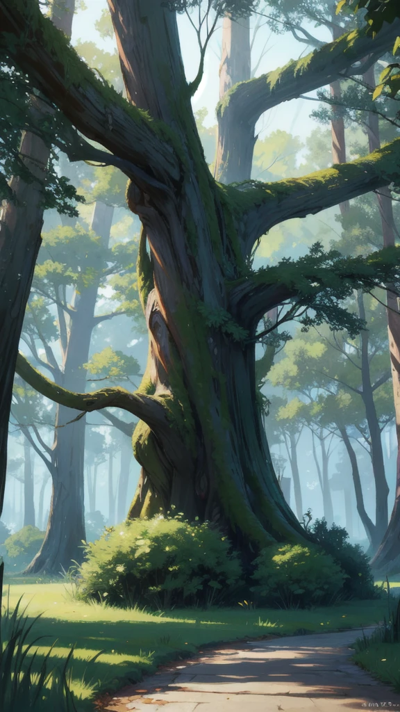 create a stylized 2d tree from the front