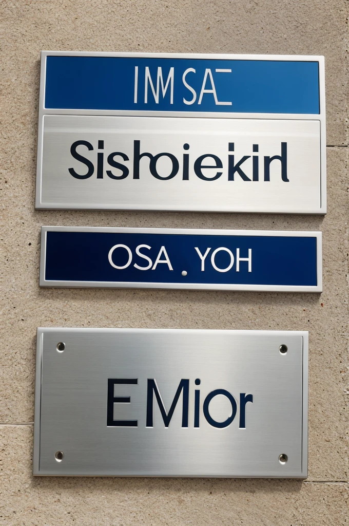 Modern name plate