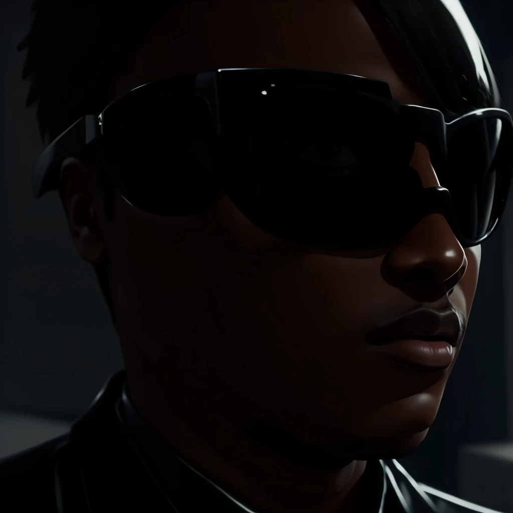 Imagine an ultra realistic cinematic cartoon in HD, cartoon style with gloss. Of rich black men taking lots of money, dressed in black and wearing sunglasses.