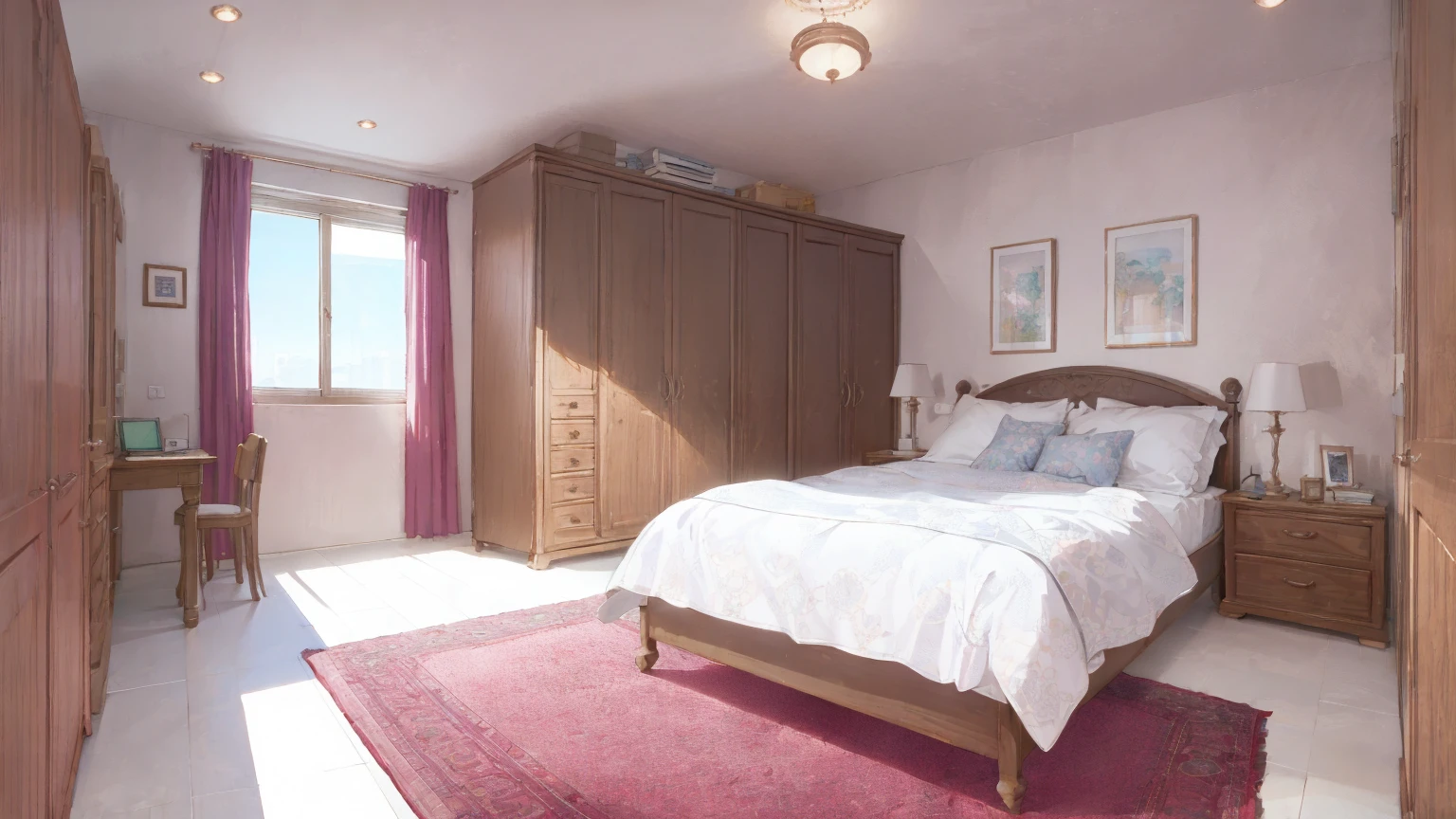 Maiden's bedroom,2k,tidy,Study table,Wardrobe