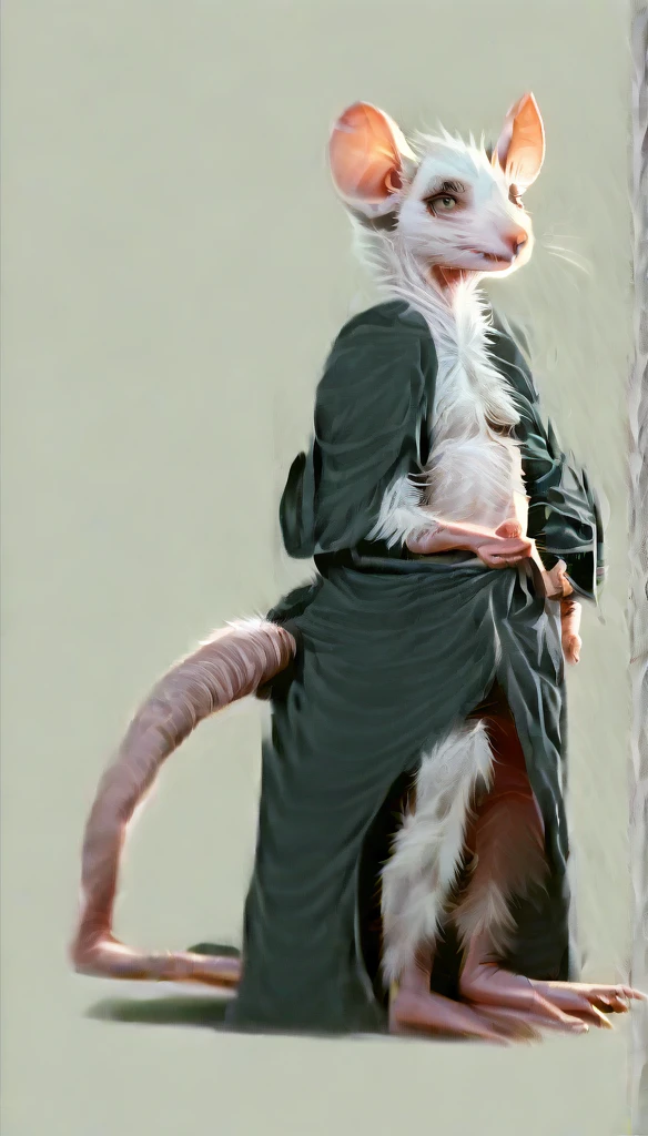 score_9, score_8_up, score_7_up, (clear simple background, white background, papyrus background),
((rat:1.3)), _young, anthro, solo, female, (full_body, curvey body, athletic body, portrait, focus), ((scars, body scars, face scars), beautiful, (Dressed, torned cloth)
