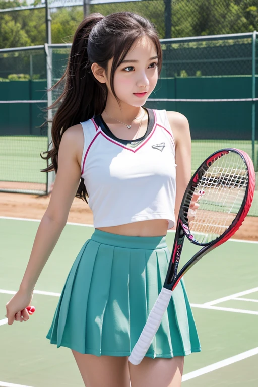 Cute Girls､high school girl､Idol､Tennis Wear､See-through