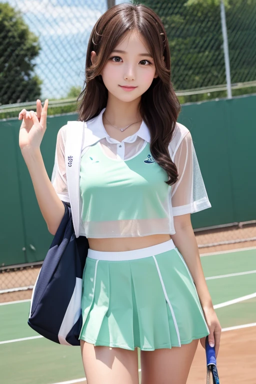 Cute Girls、high school girl、Idol、Tennis Wear、See-through