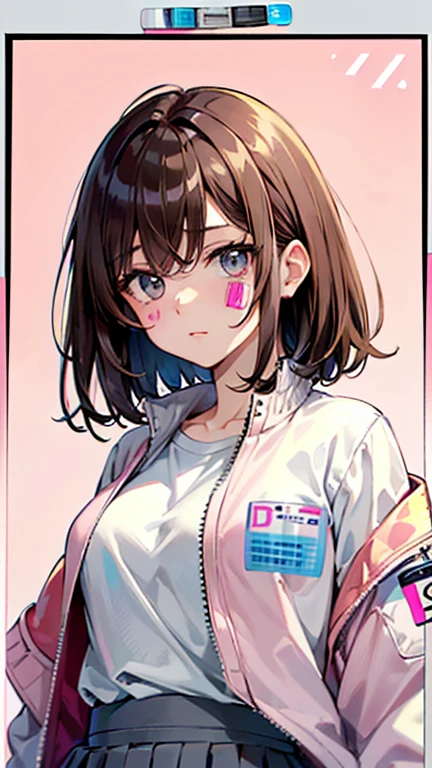 NishizumiMaho,
One Woman,

(Brown Hair:1.5),
(Semi-short hair,)

Late 20s,Natural skin texture,Narrow waist,White skin,
Japanese Gal,Brilliant,

((((Pink jacket)))),
(((Pink Skirt))),


((ID photo:1.8)),
(Plain grey background:1.6),

expression(Straight face),

Natural depiction,
Beautiful depiction,
Shiny eyes,
Healthy Body,
Natural hairstyle,
Natural body contours,
Natural facial contours,
(Five fingers)Absolute depiction,Symmetrical fingers,
Two arms,
Two legs,
Sharp eyelid depiction,
Symmetrical eyes,Symmetrical eyes,
Keep the subject in the center,Expand the upper body,
Beautiful image quality,
Delicate shades,
4K,Very detailed,
Delicate light adjustment,
Delicate contour drawing,