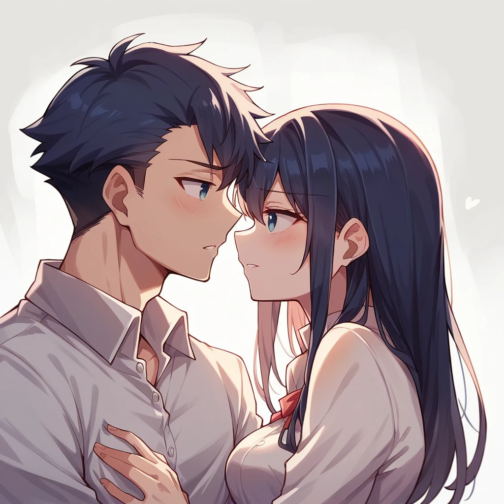 score_9, score_8_up, 1girl, suki, 1boy, sokka, together, in love